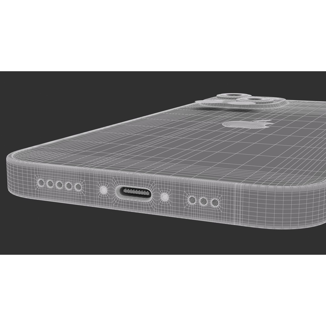 Apple iPhone 14 Blue 3D Model – High Poly Game-Ready Asset, FBX - View 19