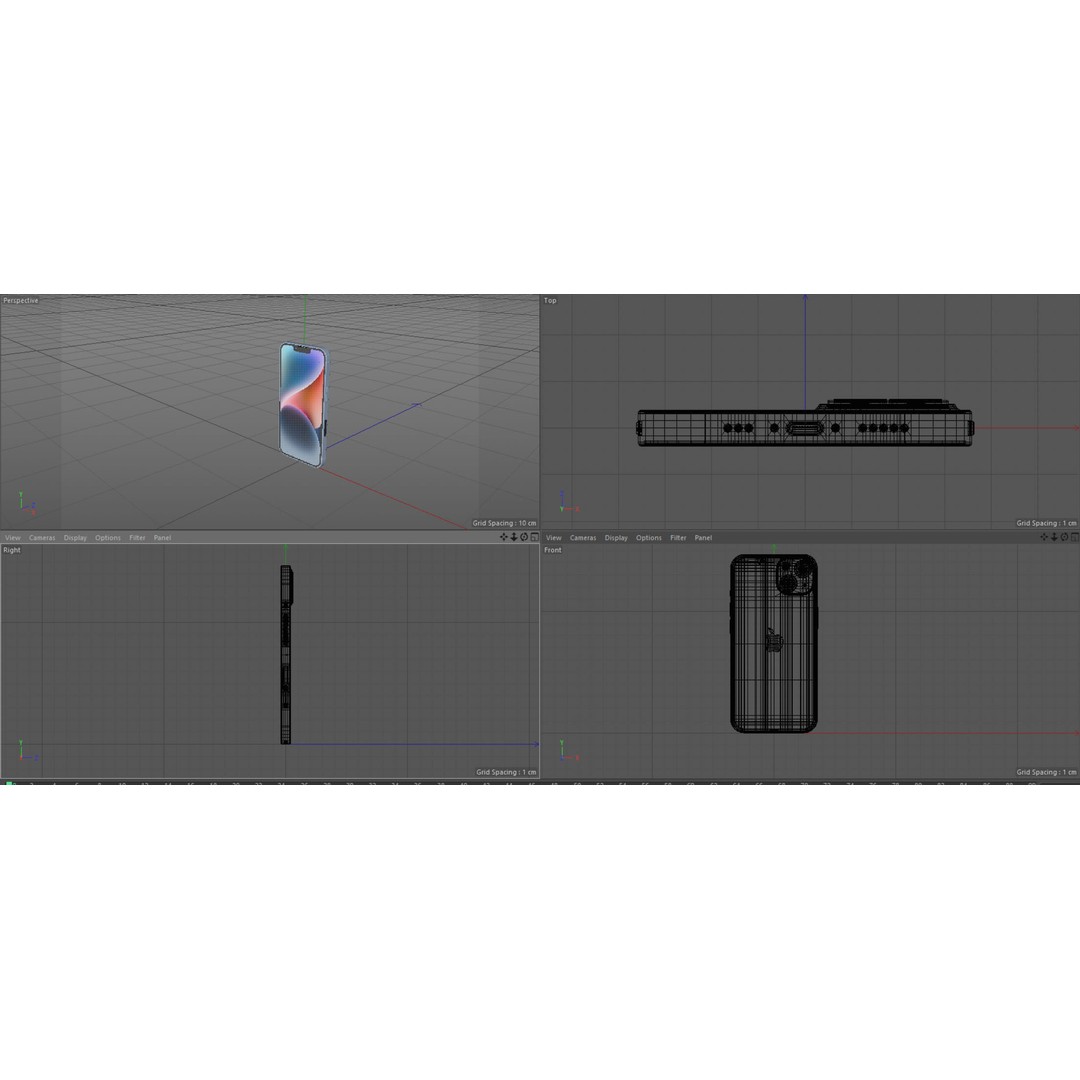 Apple iPhone 14 Blue 3D Model – High Poly Game-Ready Asset, FBX - View 20