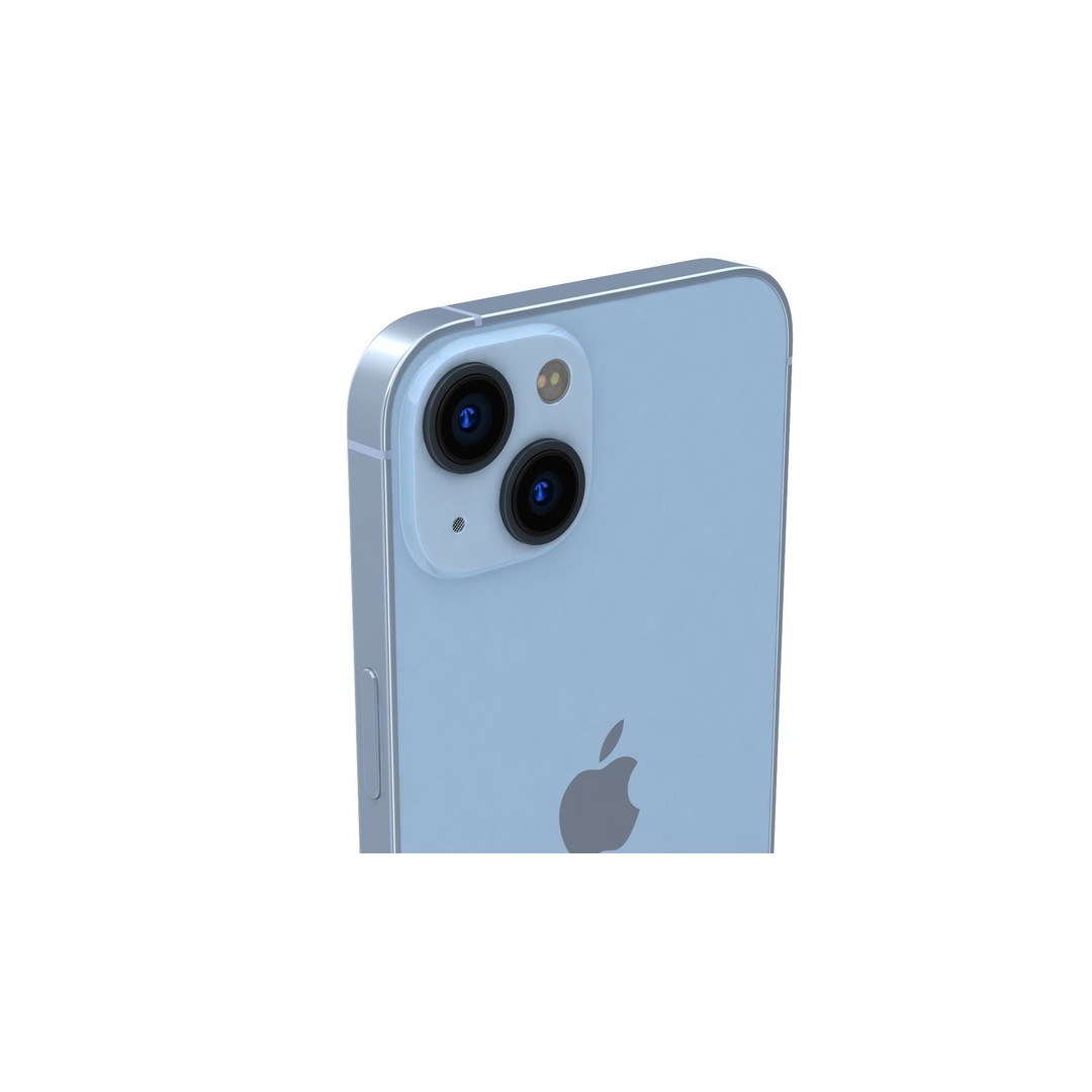 Apple iPhone 14 Blue 3D Model – High Poly Game-Ready Asset, FBX - View 5