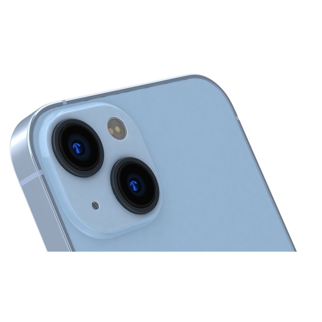 Apple iPhone 14 Blue 3D Model – High Poly Game-Ready Asset, FBX - View 6