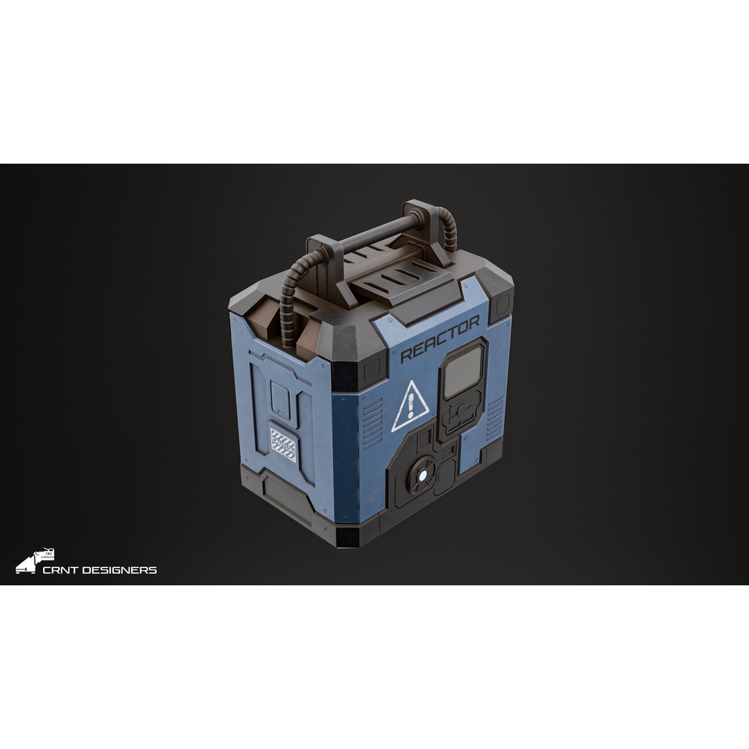 Sci-Fi Reactor 3D Model – Low Poly Game Asset, PBR Textures - View 12