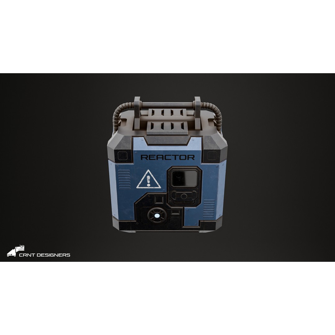Sci-Fi Reactor 3D Model – Low Poly Game Asset, PBR Textures - View 13