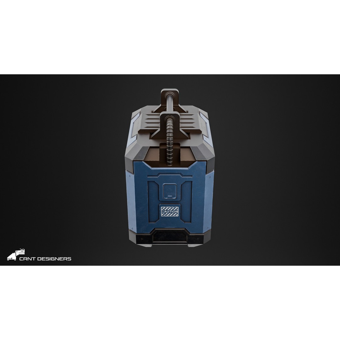 Sci-Fi Reactor 3D Model – Low Poly Game Asset, PBR Textures - View 15