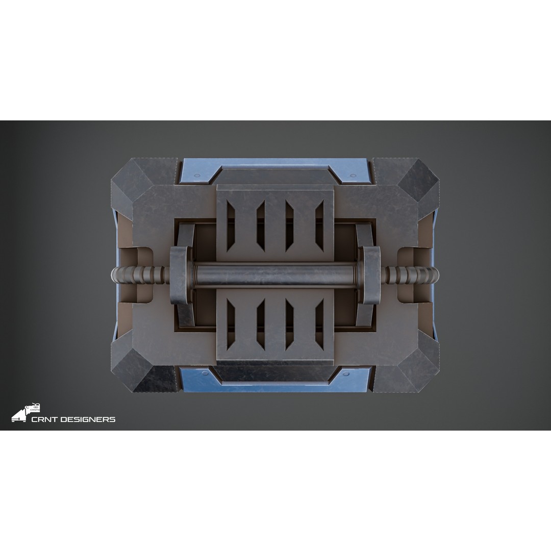 Sci-Fi Reactor 3D Model – Low Poly Game Asset, PBR Textures - View 16