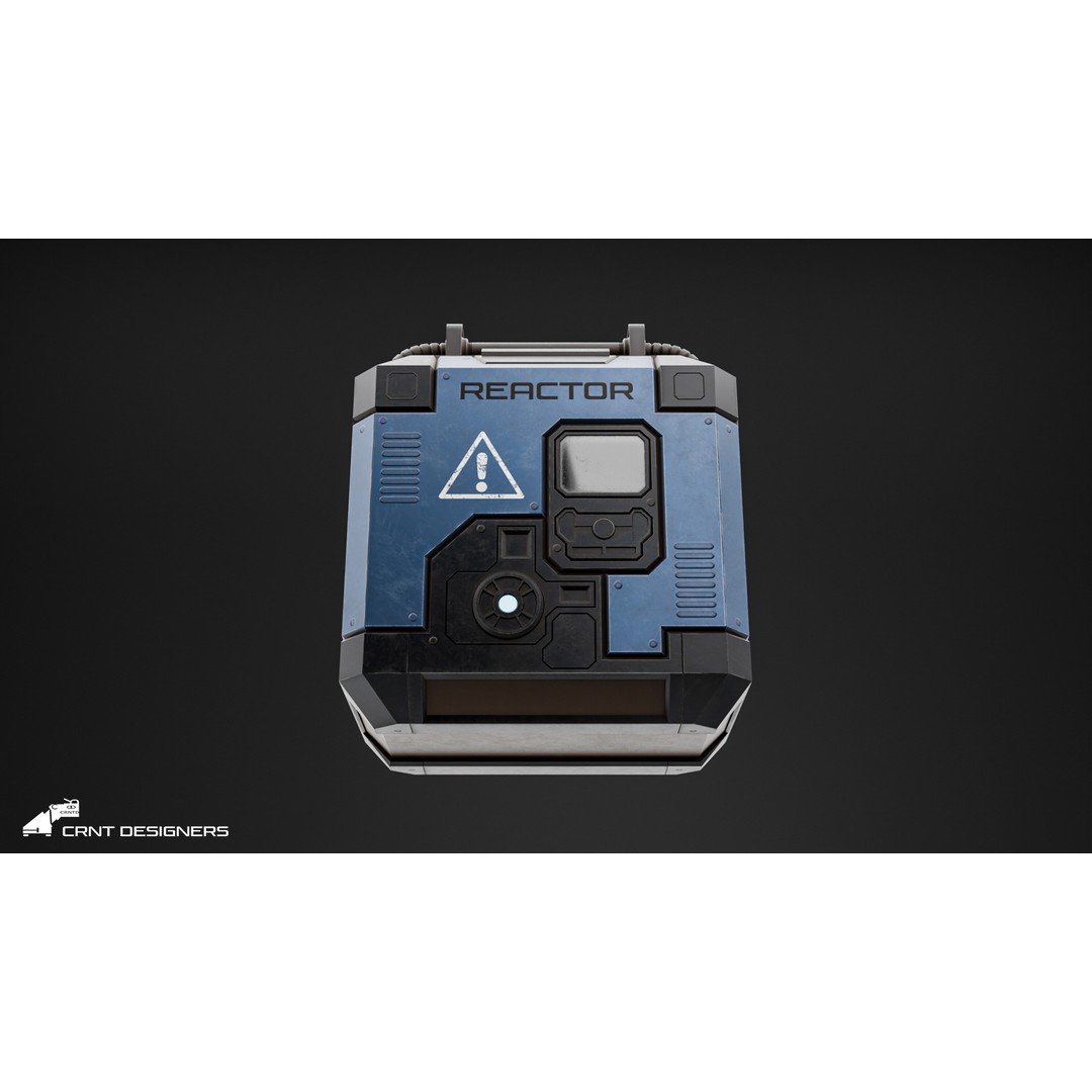 Sci-Fi Reactor 3D Model – Low Poly Game Asset, PBR Textures - View 17