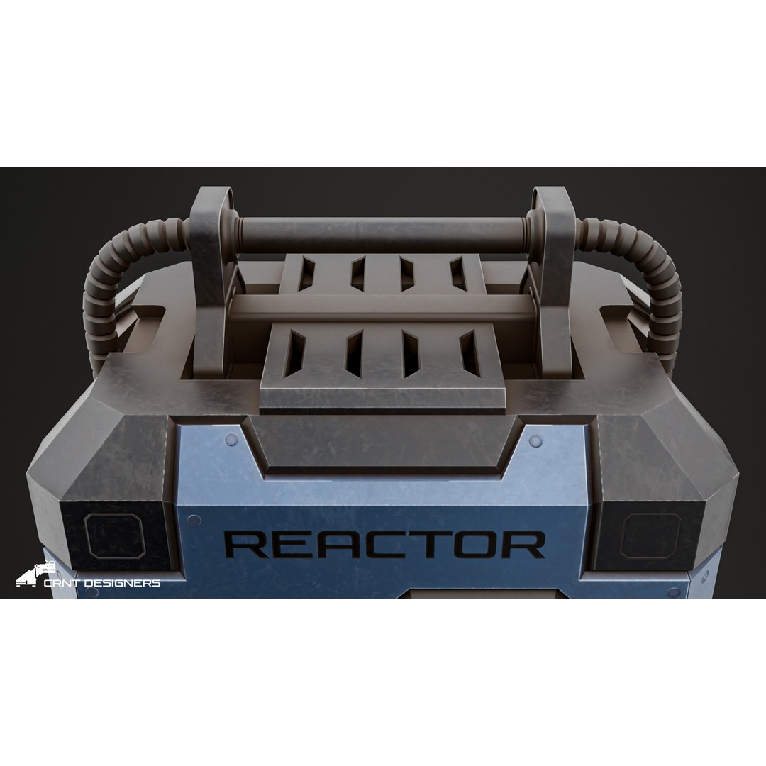 Sci-Fi Reactor 3D Model – Low Poly Game Asset, PBR Textures - View 18