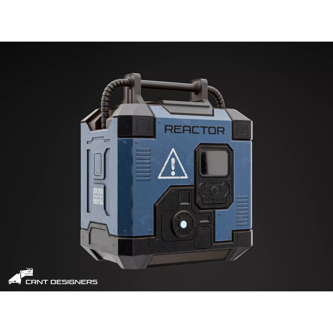 Sci-Fi Reactor 3D Model – Low Poly Game Asset, PBR Textures - View 2