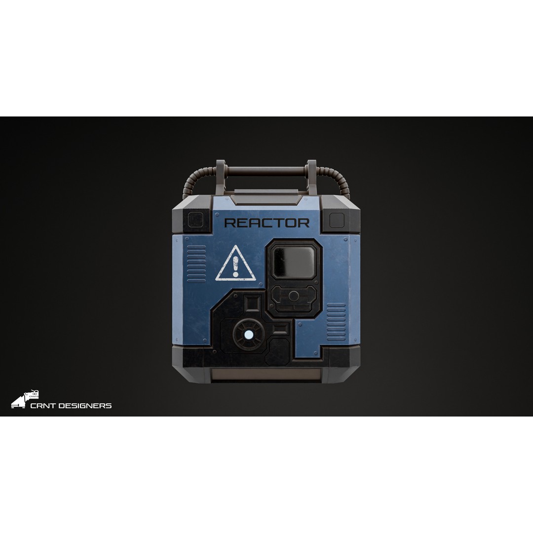 Sci-Fi Reactor 3D Model – Low Poly Game Asset, PBR Textures - View 3