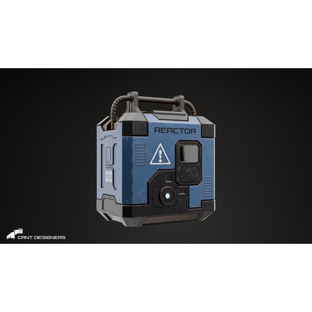 Sci-Fi Reactor 3D Model – Low Poly Game Asset, PBR Textures - View 5