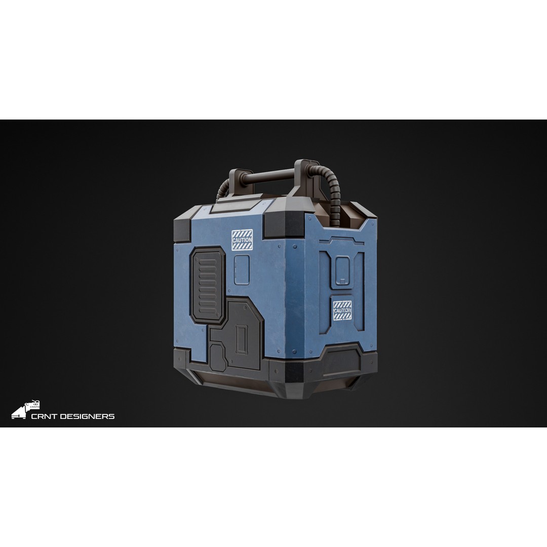 Sci-Fi Reactor 3D Model – Low Poly Game Asset, PBR Textures - View 9