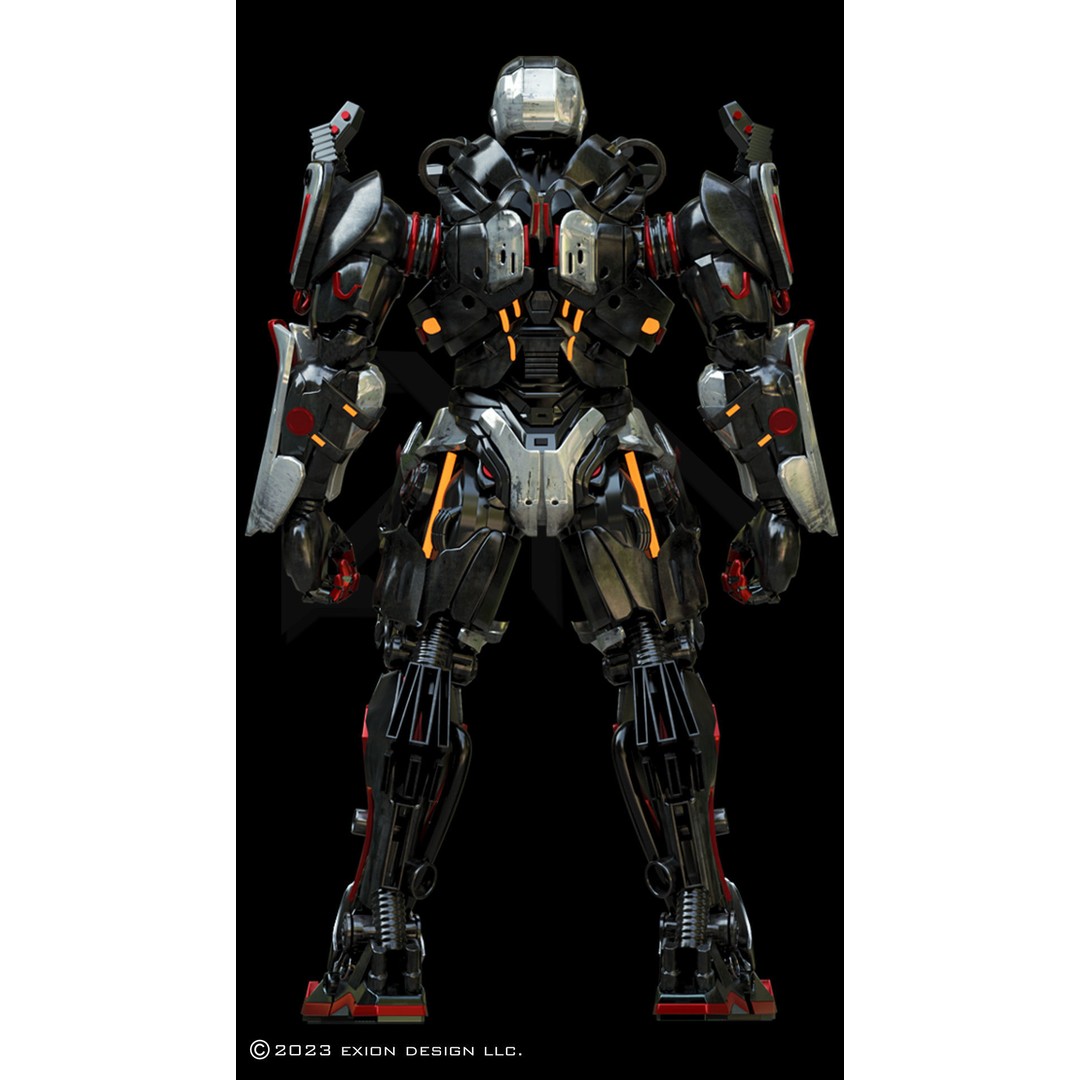 Gaius 3D Model – Semi-Rigged Mecha Character, FBX, PBR - View 10