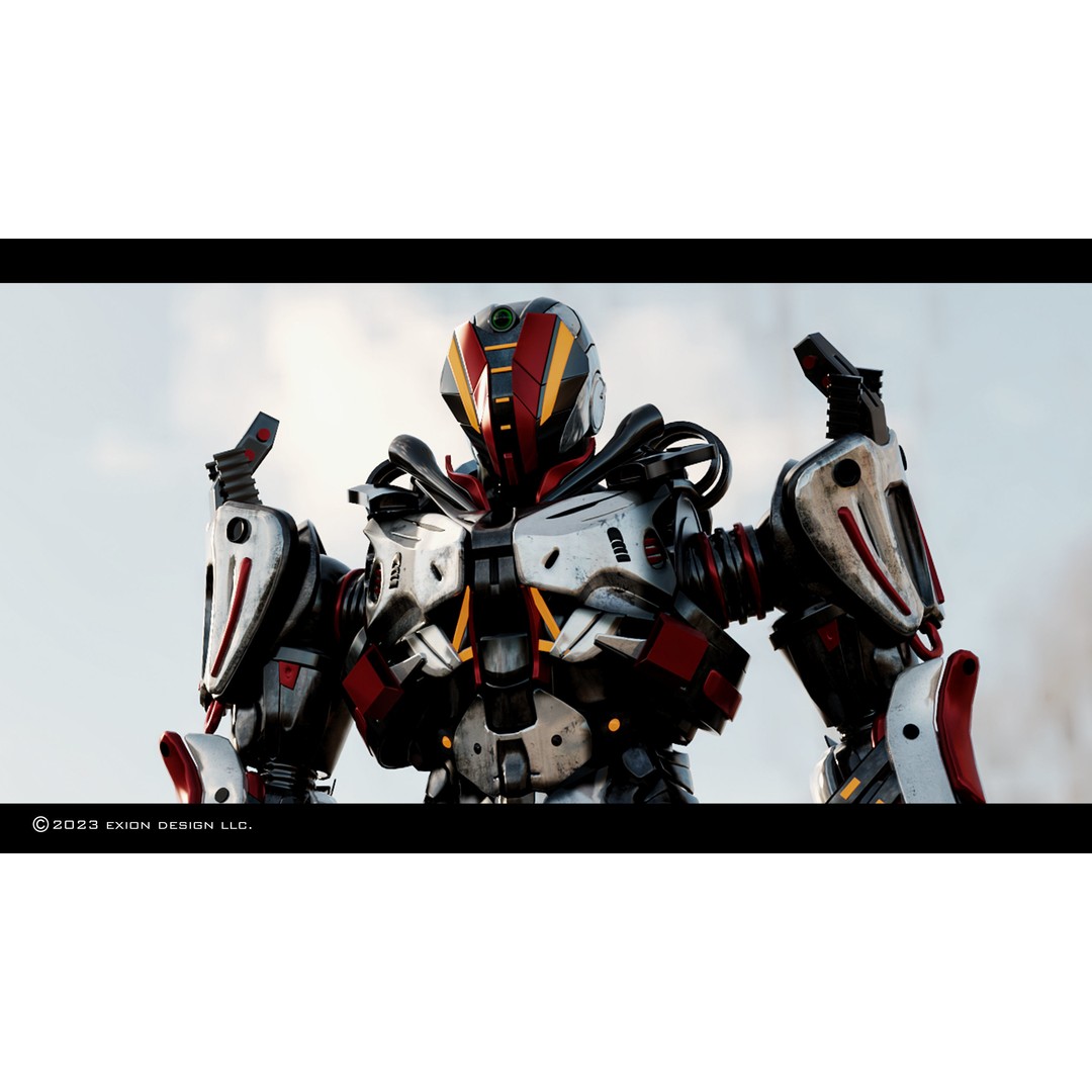 Gaius 3D Model – Semi-Rigged Mecha Character, FBX, PBR - View 14