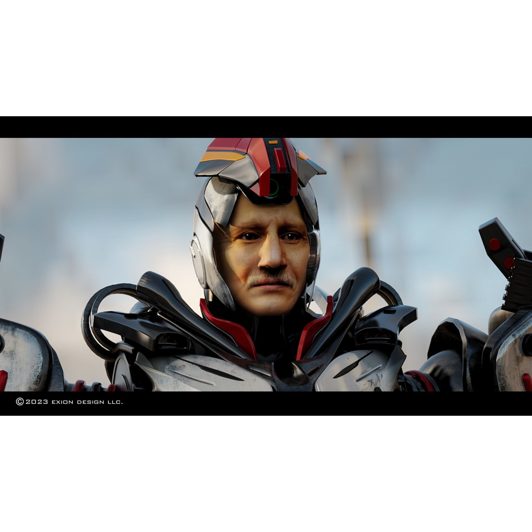 Gaius 3D Model – Semi-Rigged Mecha Character, FBX, PBR - View 15