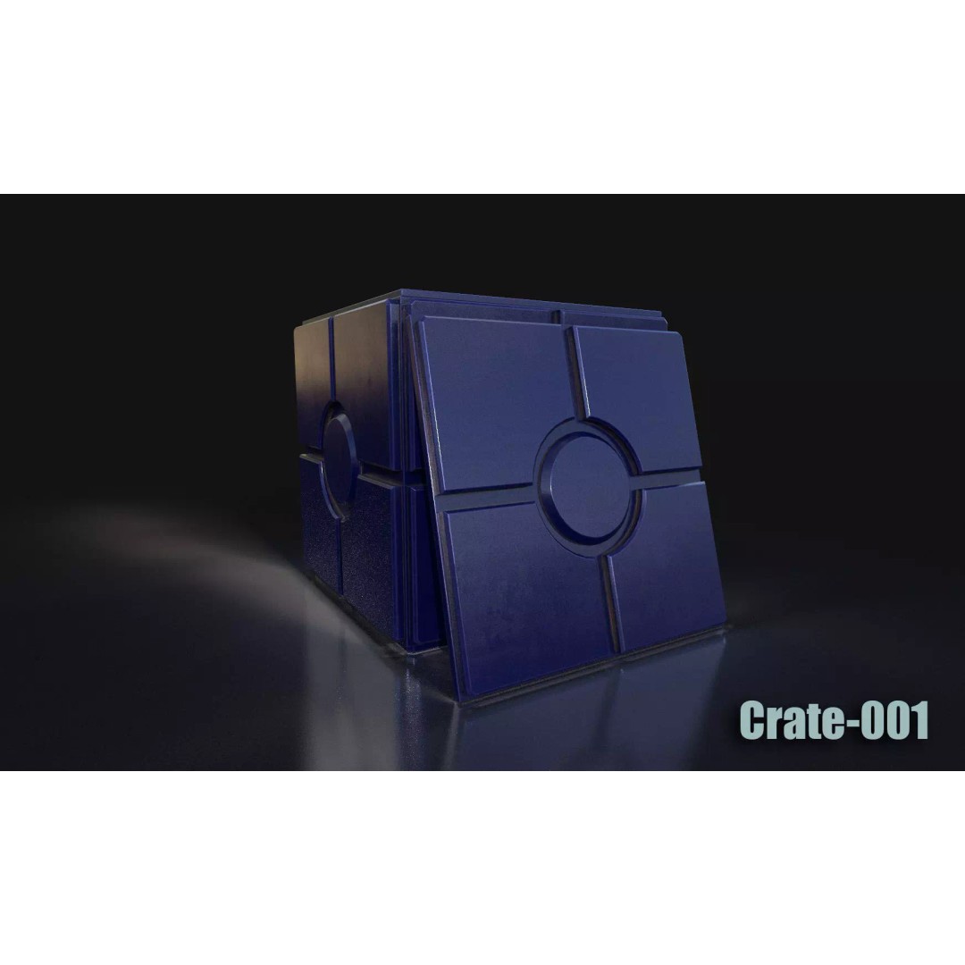 Maintenance Ladder 3D Model – Low Poly Game Asset with Crates - View 10