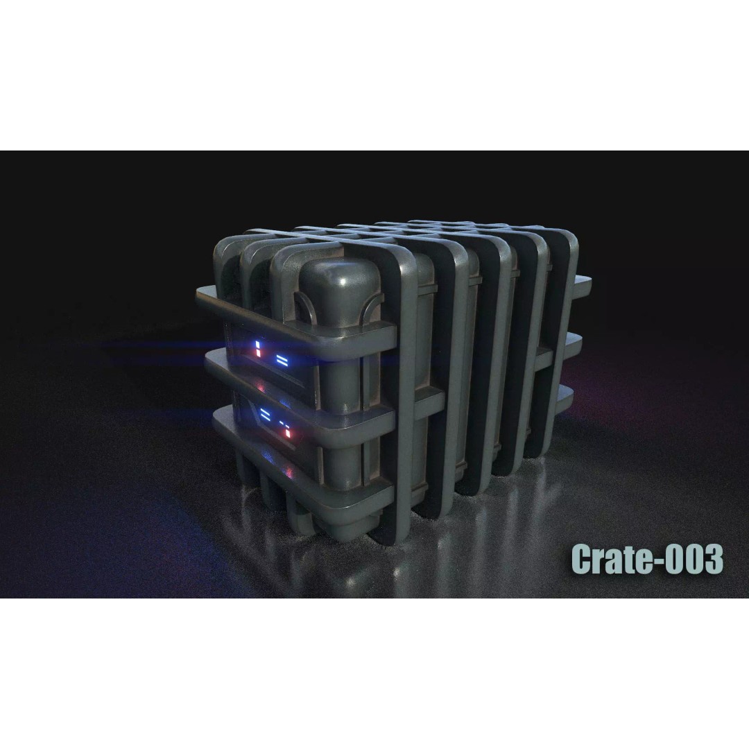 Maintenance Ladder 3D Model – Low Poly Game Asset with Crates - View 12
