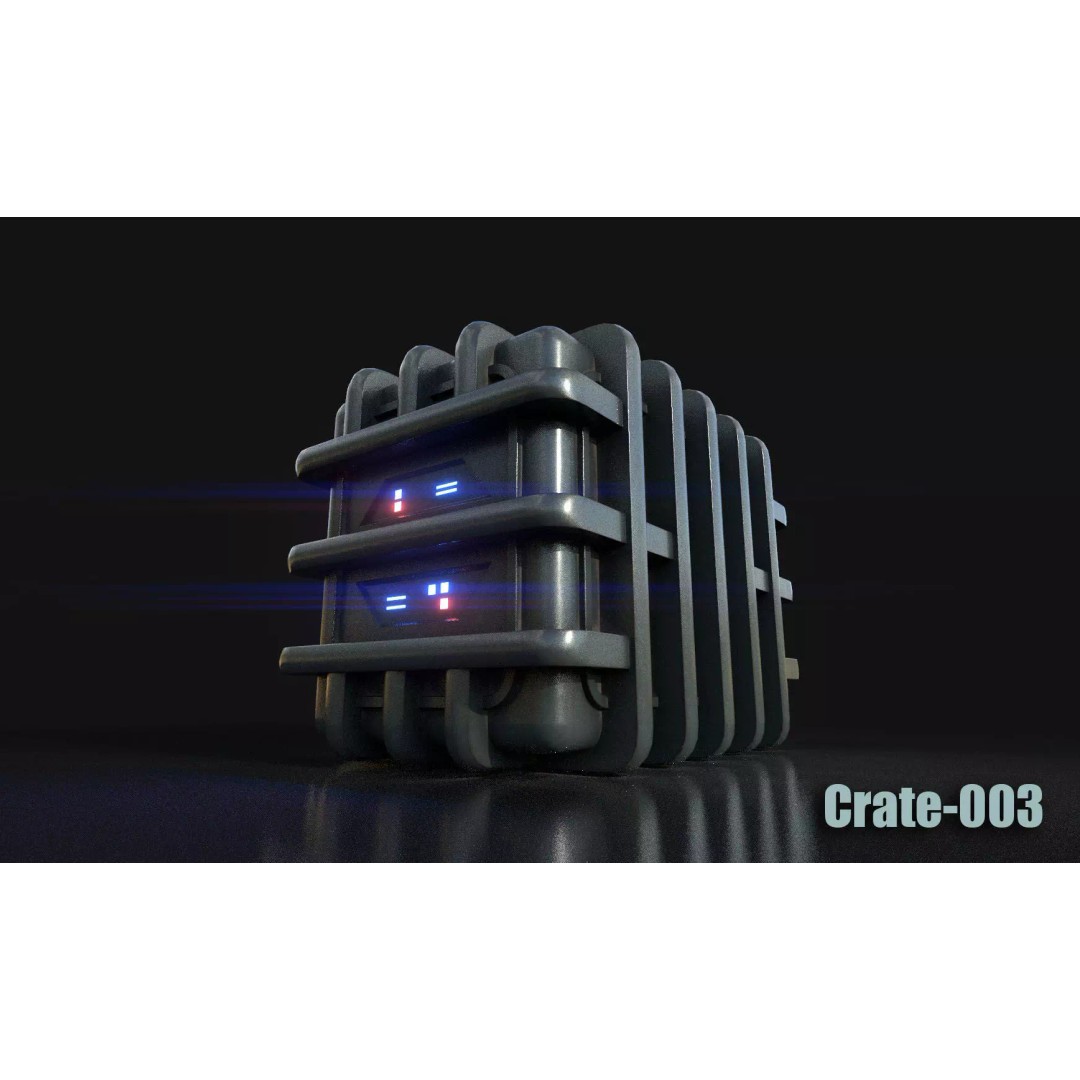 Maintenance Ladder 3D Model – Low Poly Game Asset with Crates - View 13
