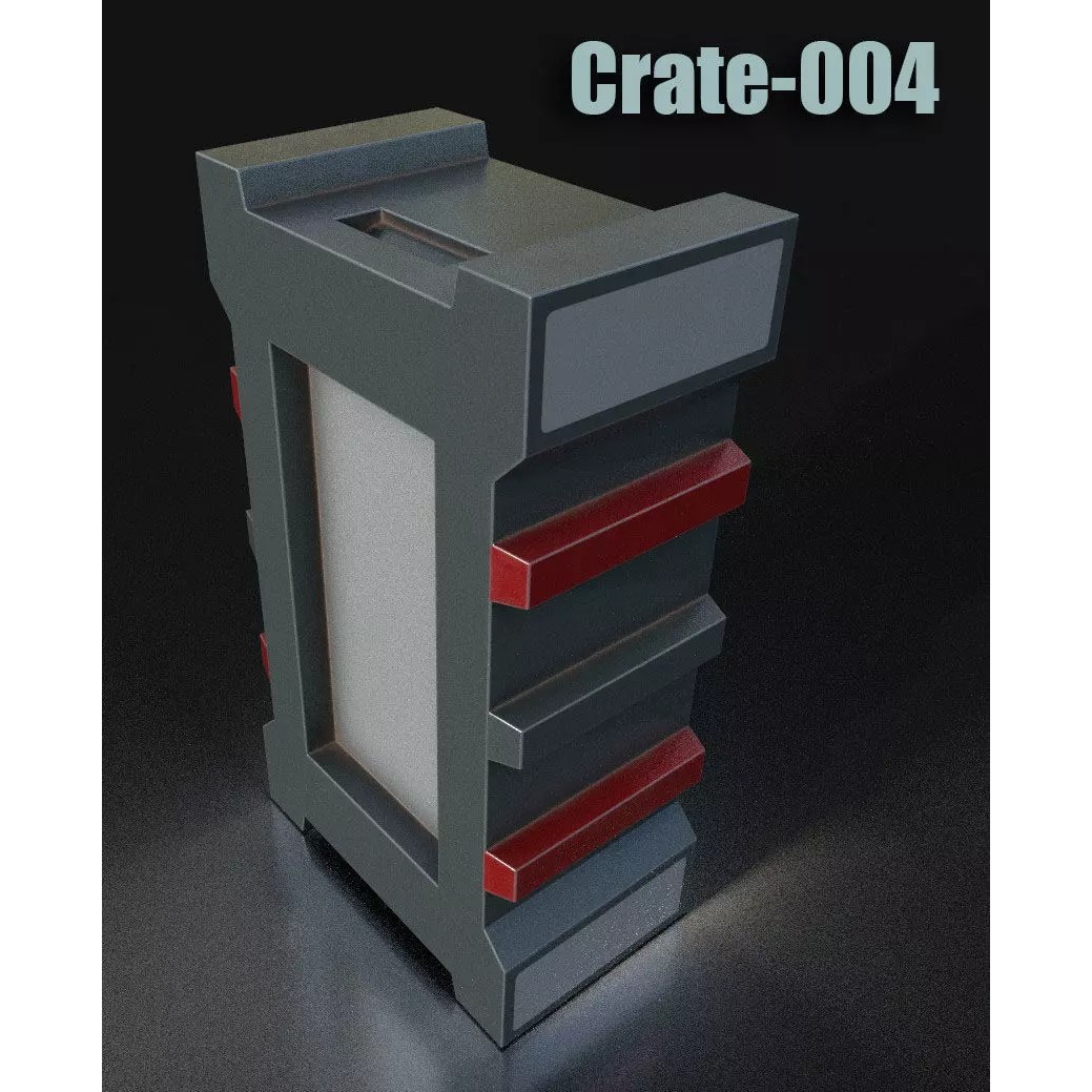 Maintenance Ladder 3D Model – Low Poly Game Asset with Crates - View 14