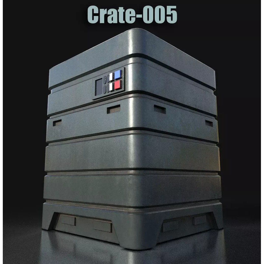 Maintenance Ladder 3D Model – Low Poly Game Asset with Crates - View 15