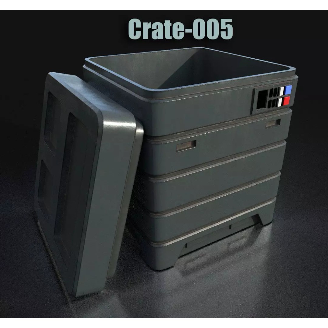 Maintenance Ladder 3D Model – Low Poly Game Asset with Crates - View 17
