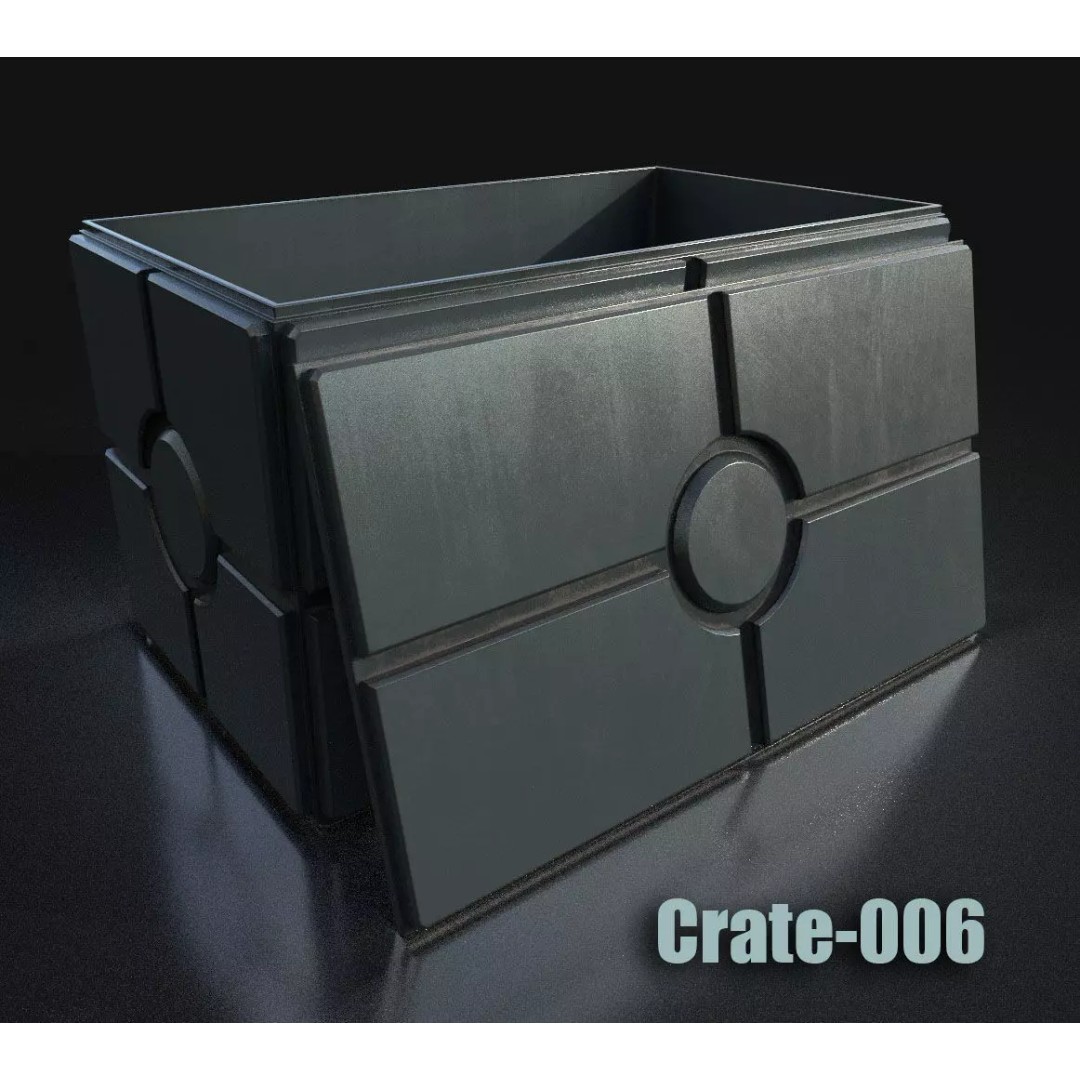 Maintenance Ladder 3D Model – Low Poly Game Asset with Crates - View 20