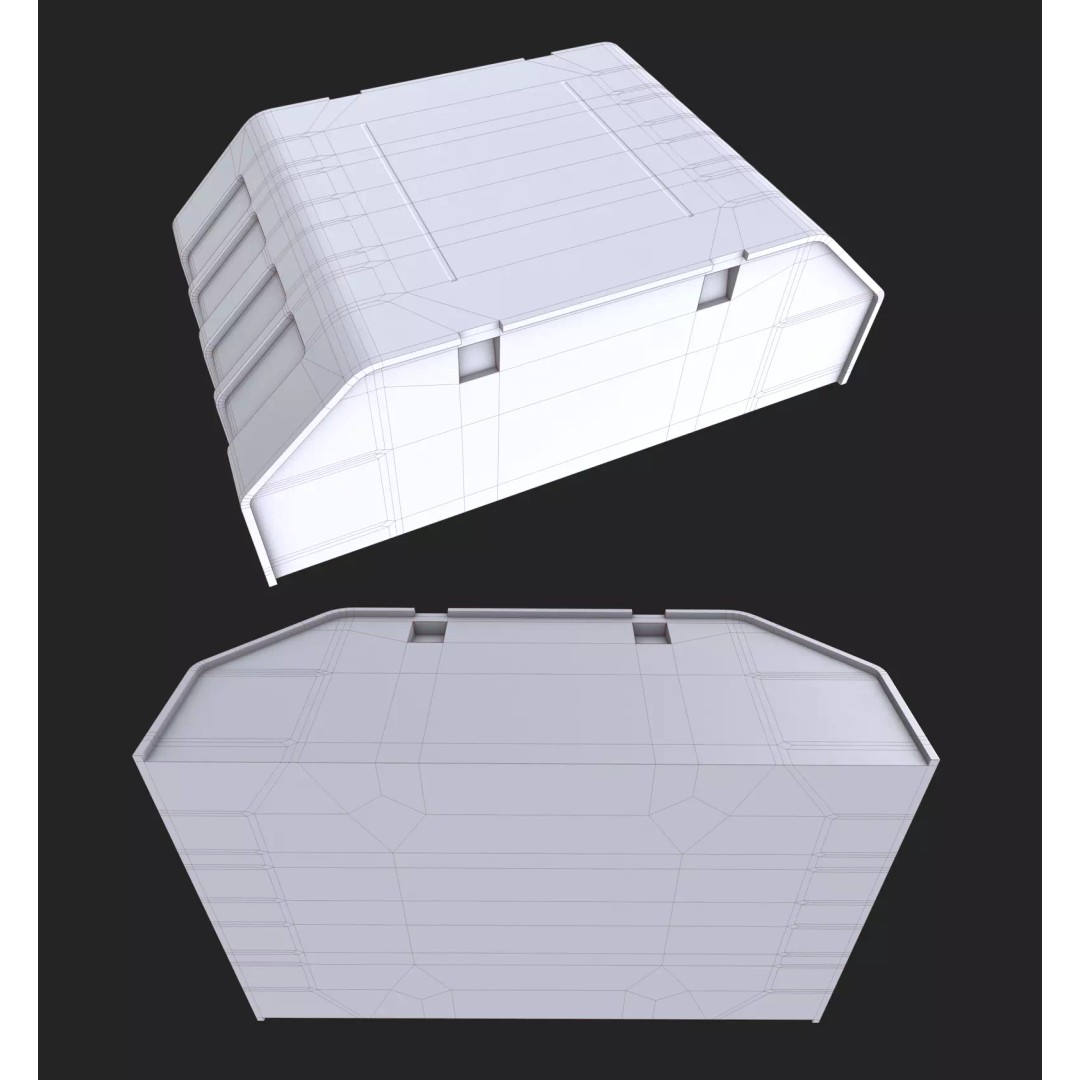 Maintenance Ladder 3D Model – Low Poly Game Asset with Crates - View 26