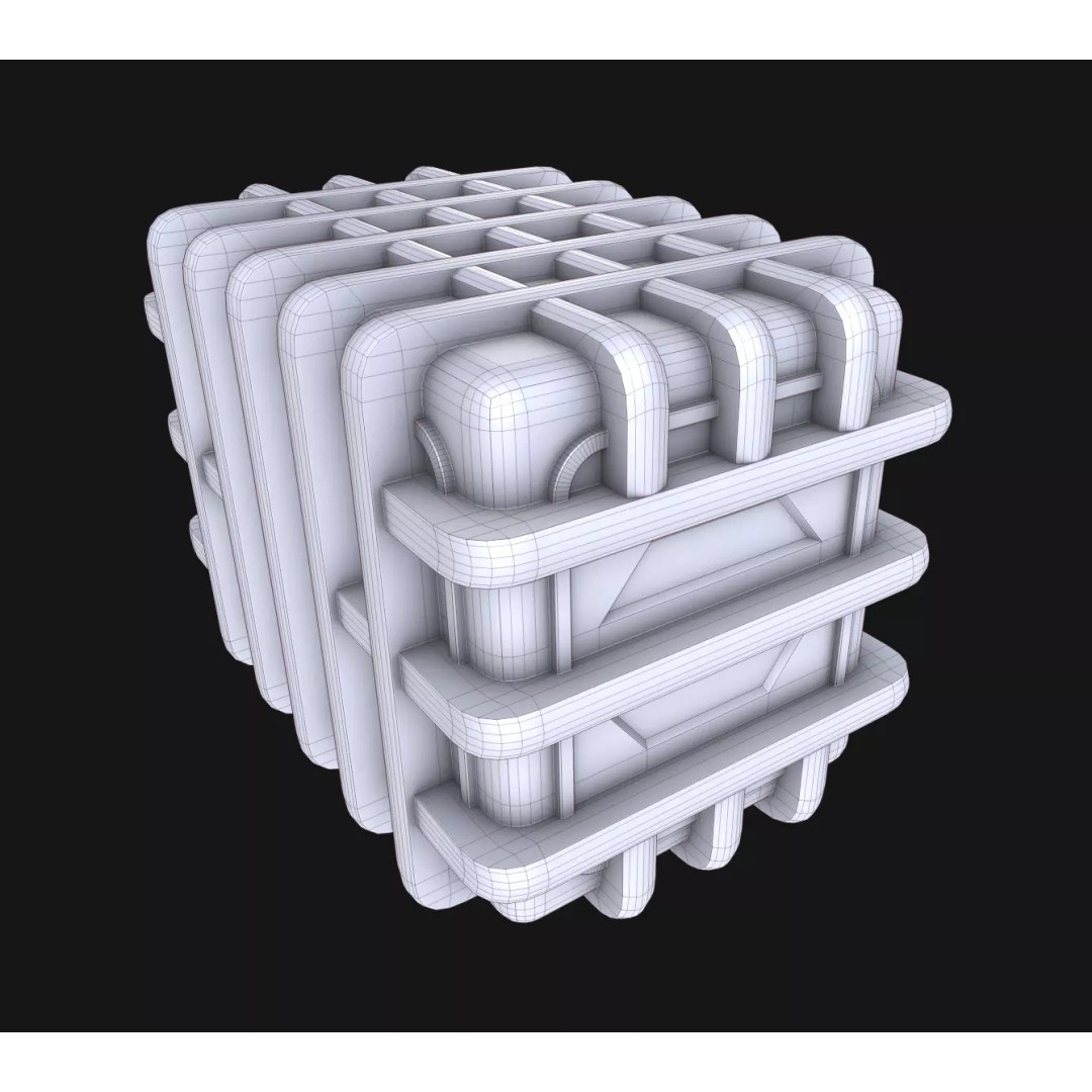 Maintenance Ladder 3D Model – Low Poly Game Asset with Crates - View 27