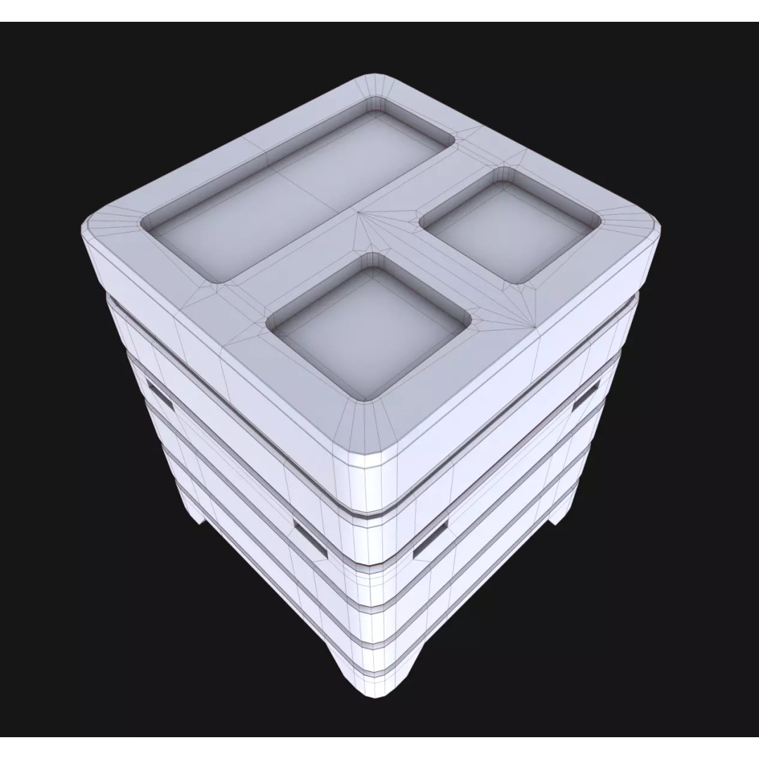 Maintenance Ladder 3D Model – Low Poly Game Asset with Crates - View 30
