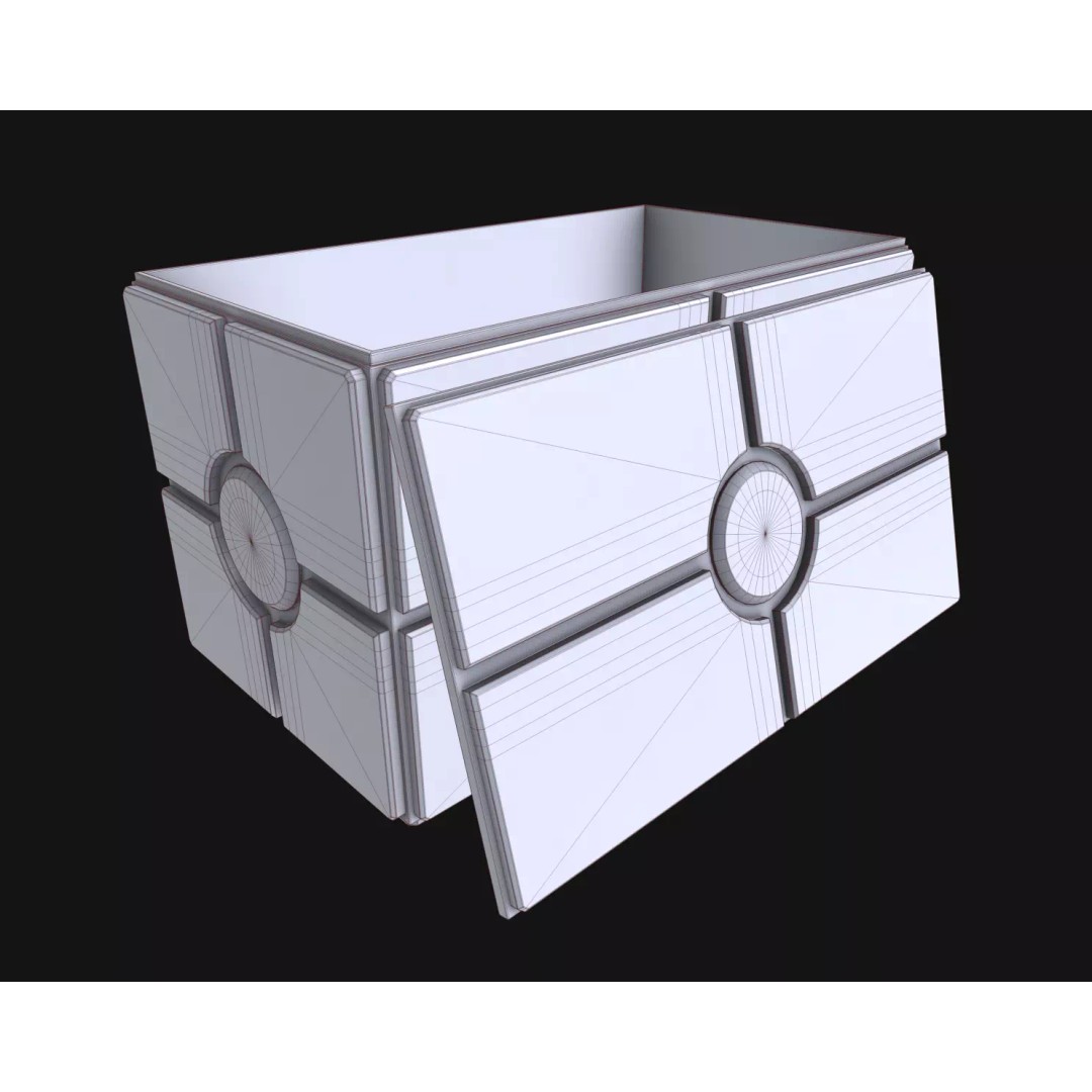 Maintenance Ladder 3D Model – Low Poly Game Asset with Crates - View 34