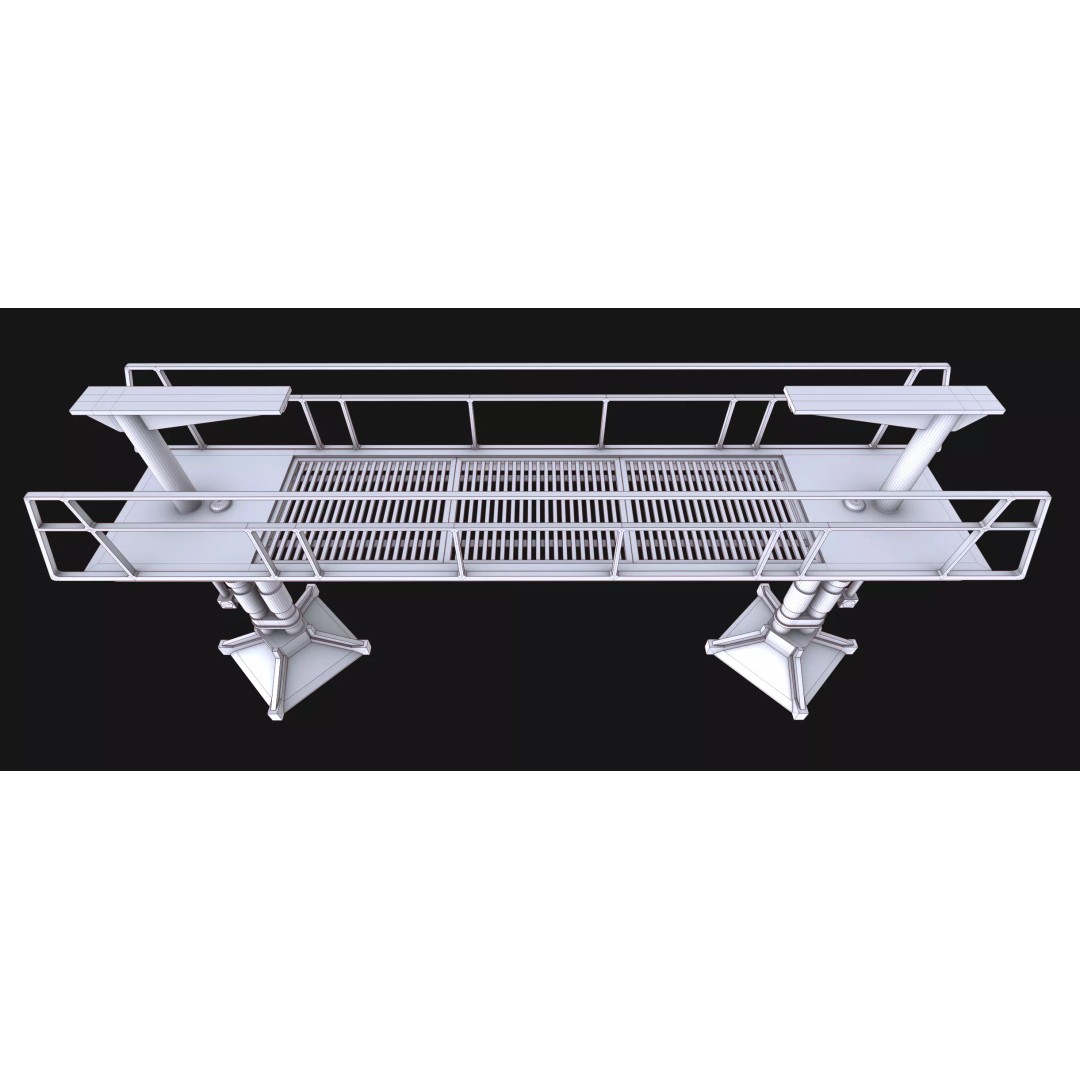 Maintenance Ladder 3D Model – Low Poly Game Asset with Crates - View 35
