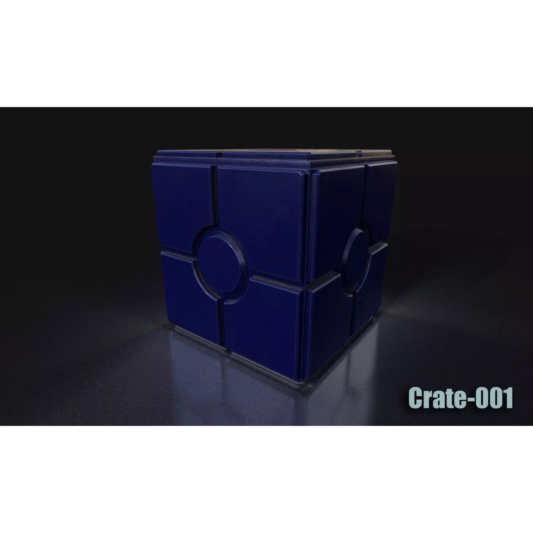 Maintenance Ladder 3D Model – Low Poly Game Asset with Crates - View 9