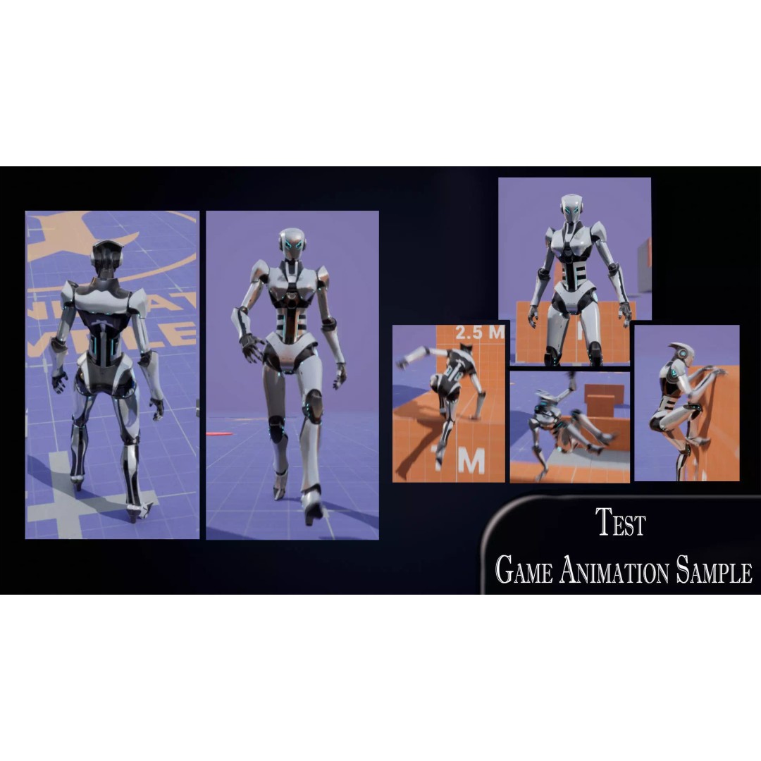 Robot 5 3D Model – Low Poly Rigged Character for Games, FBX - View 10