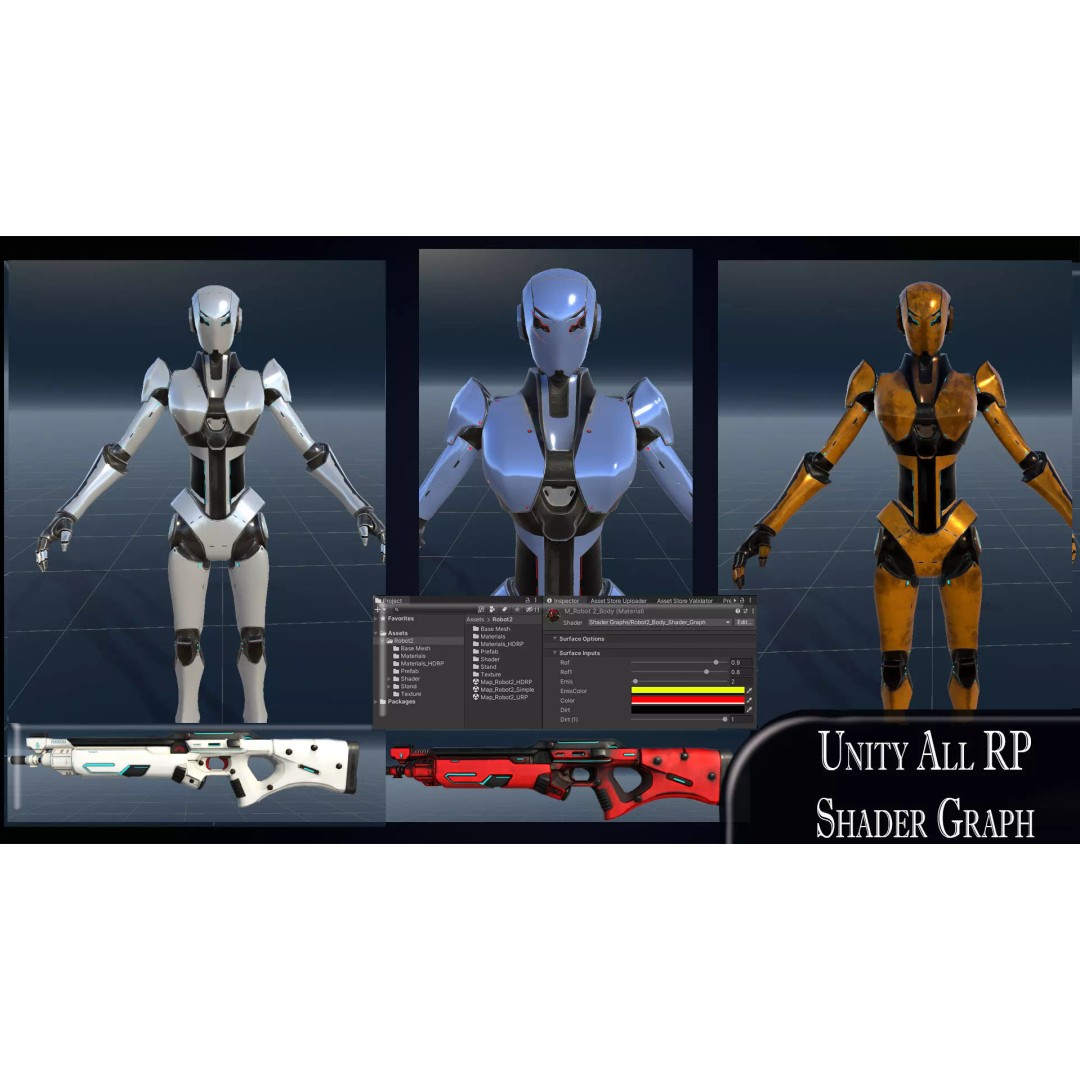 Robot 5 3D Model – Low Poly Rigged Character for Games, FBX - View 12