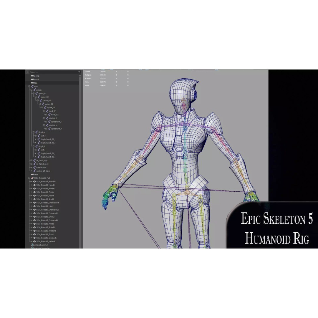 Robot 5 3D Model – Low Poly Rigged Character for Games, FBX - View 13