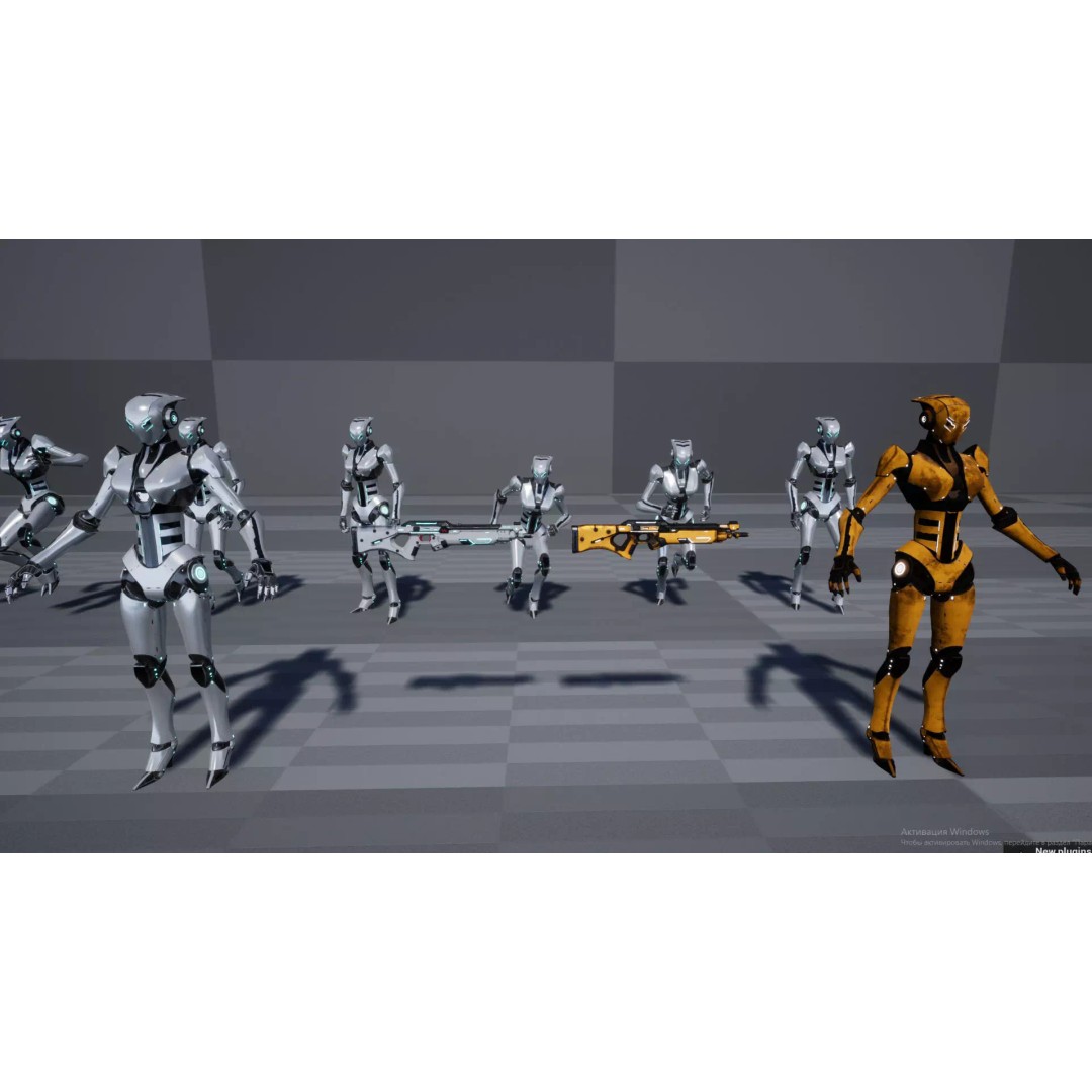 Robot 5 3D Model – Low Poly Rigged Character for Games, FBX - View 14