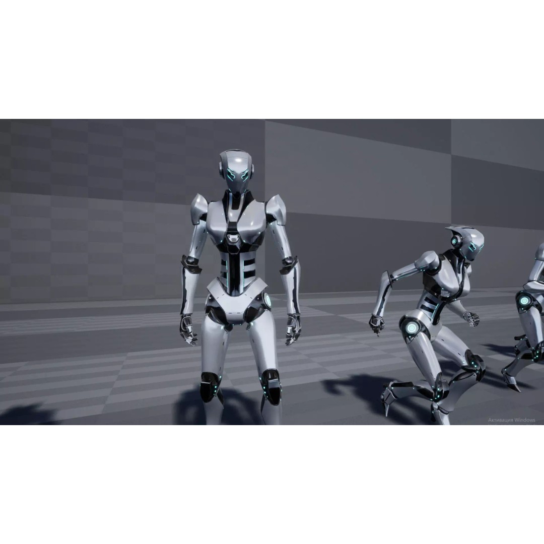 Robot 5 3D Model – Low Poly Rigged Character for Games, FBX - View 15
