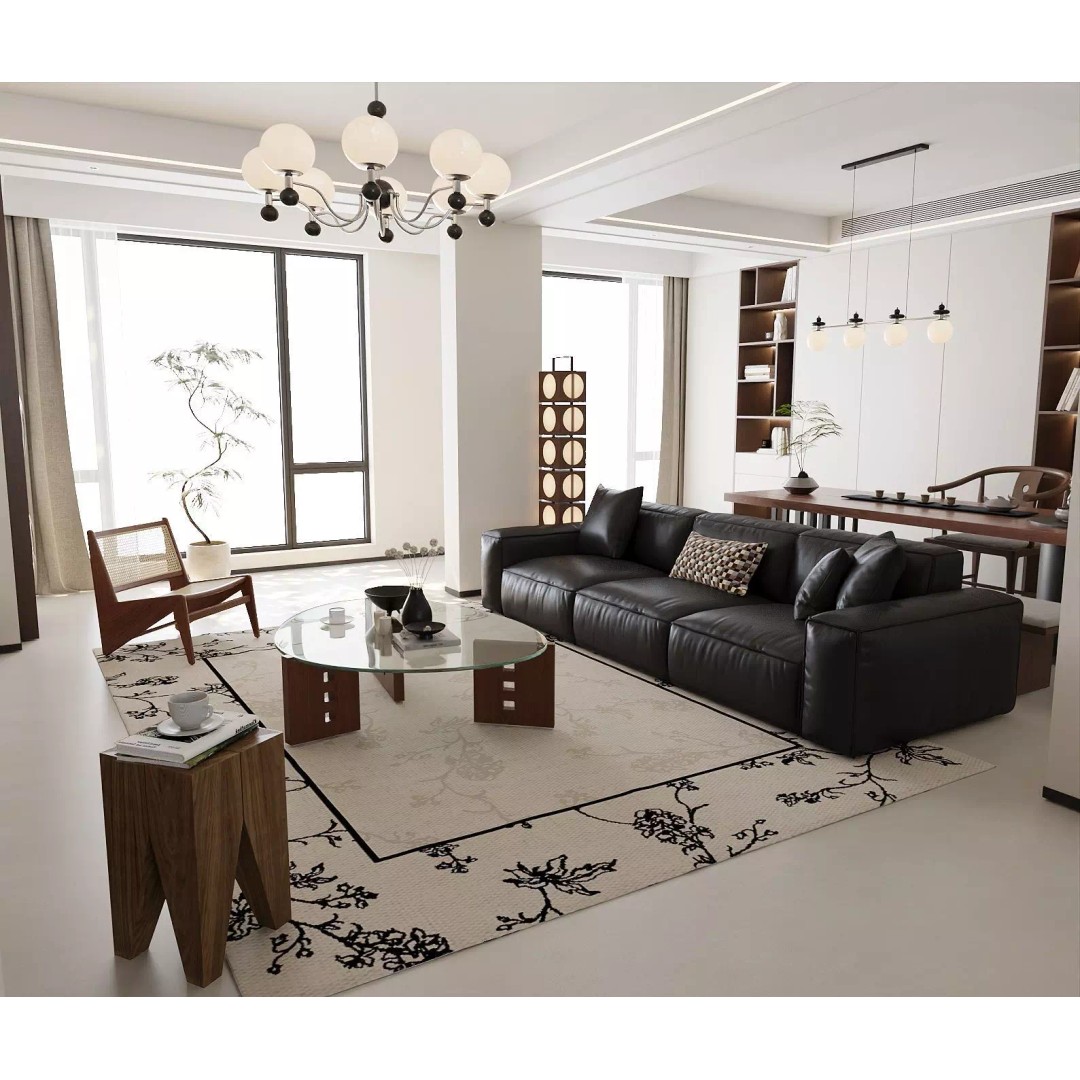 Modern Asian Living Space 3D Model – PBR Interior Design, FBX, OBJ - View 2