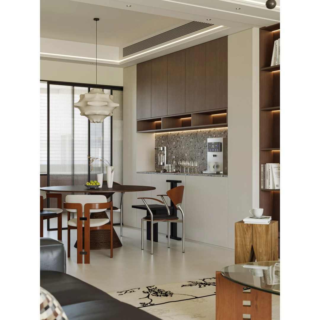 Modern Asian Living Space 3D Model – PBR Interior Design, FBX, OBJ - View 7