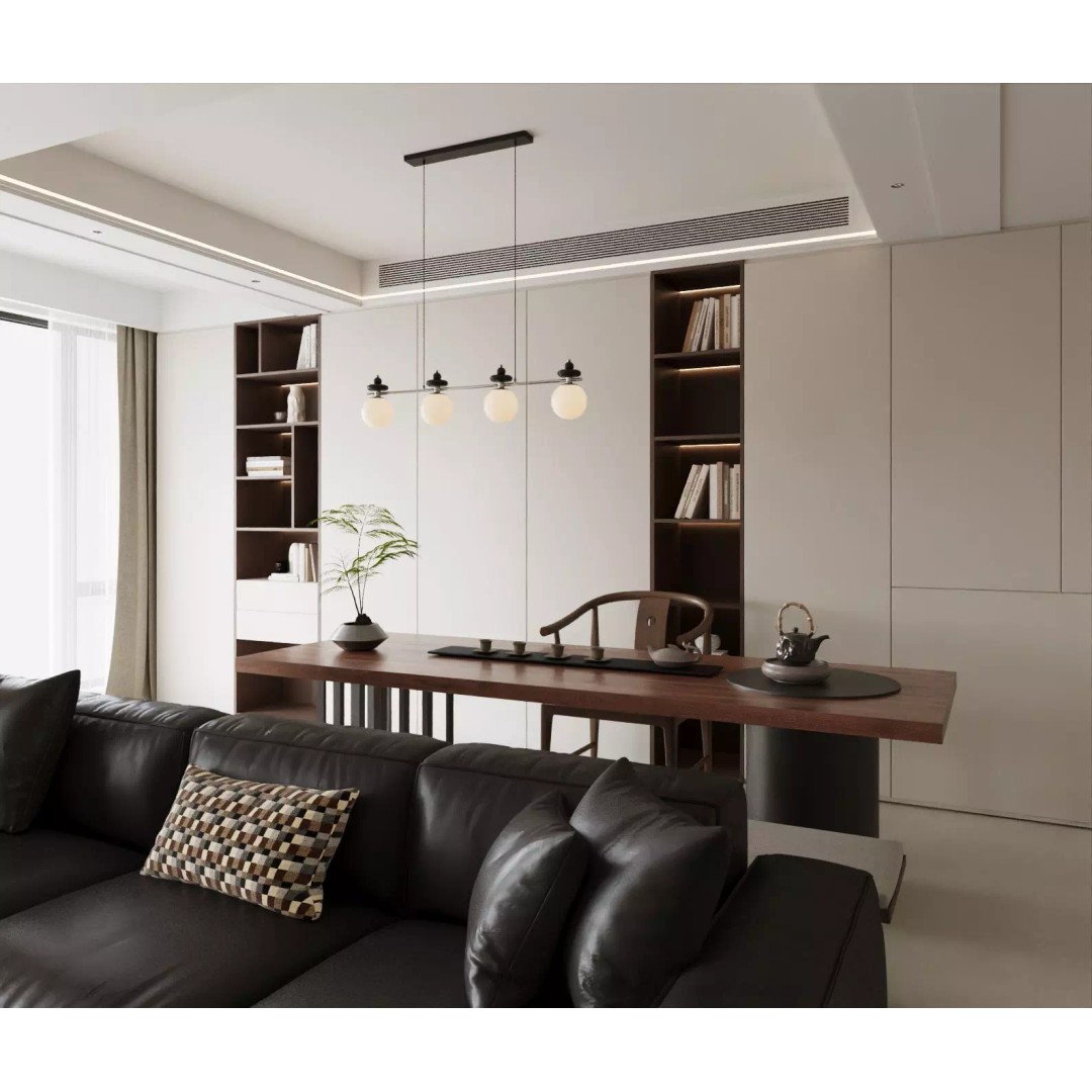 Modern Asian Living Space 3D Model – PBR Interior Design, FBX, OBJ - View 9