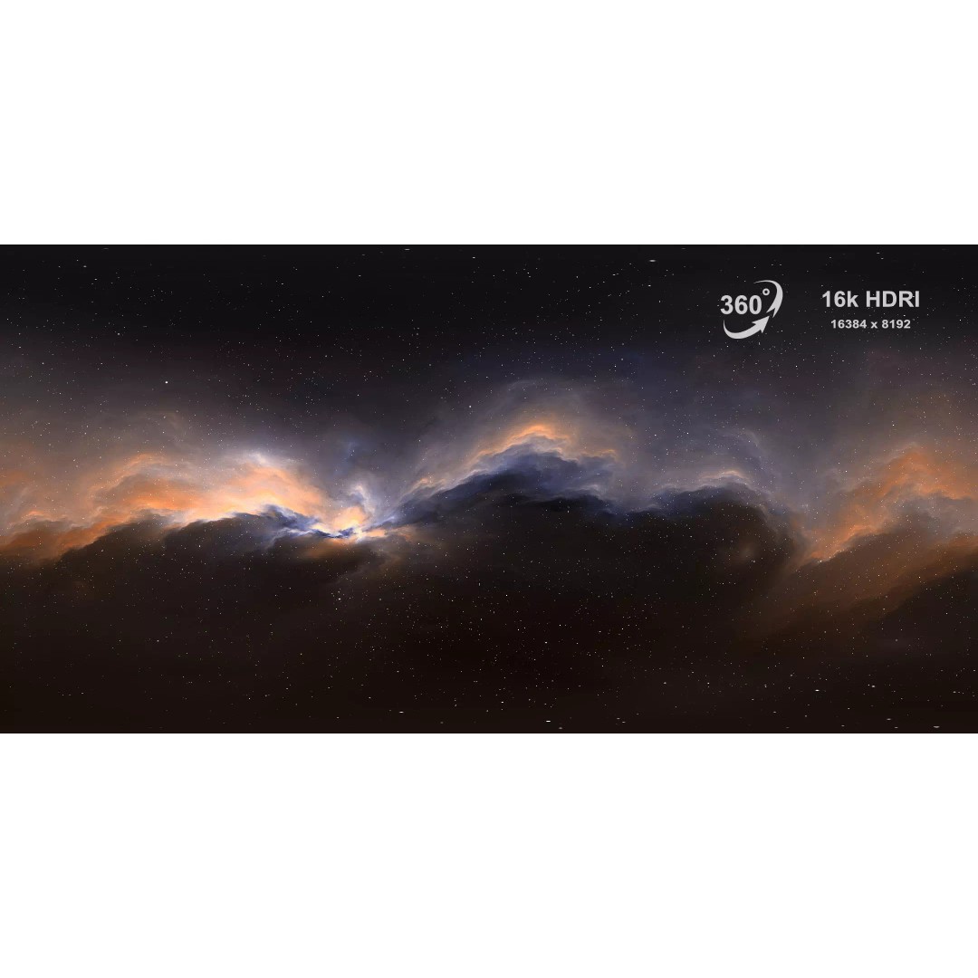 360 Degree 16K HDRI Space Background 3D Model – Panoramic Nebula Environment Map - View 2
