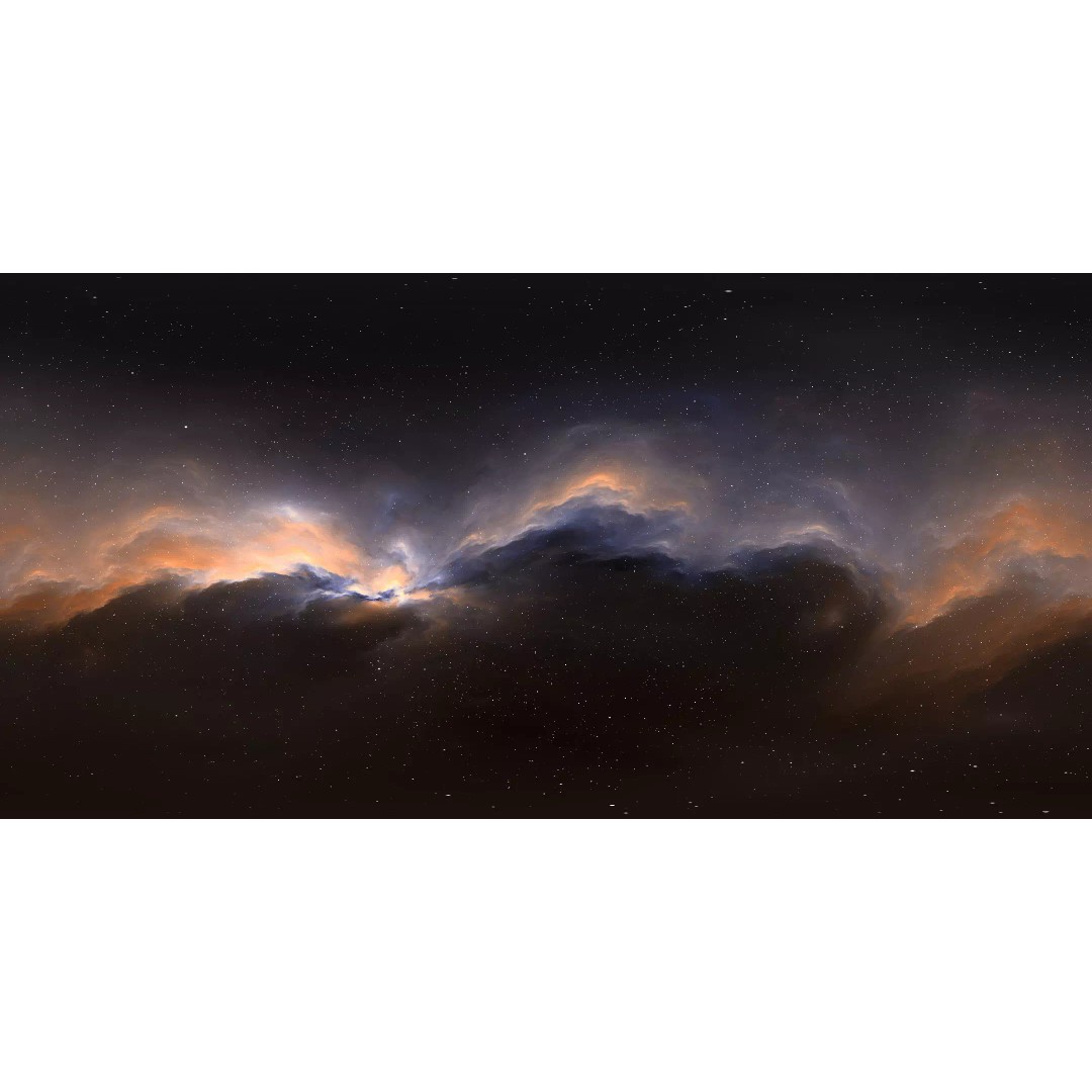360 Degree 16K HDRI Space Background 3D Model – Panoramic Nebula Environment Map - View 3