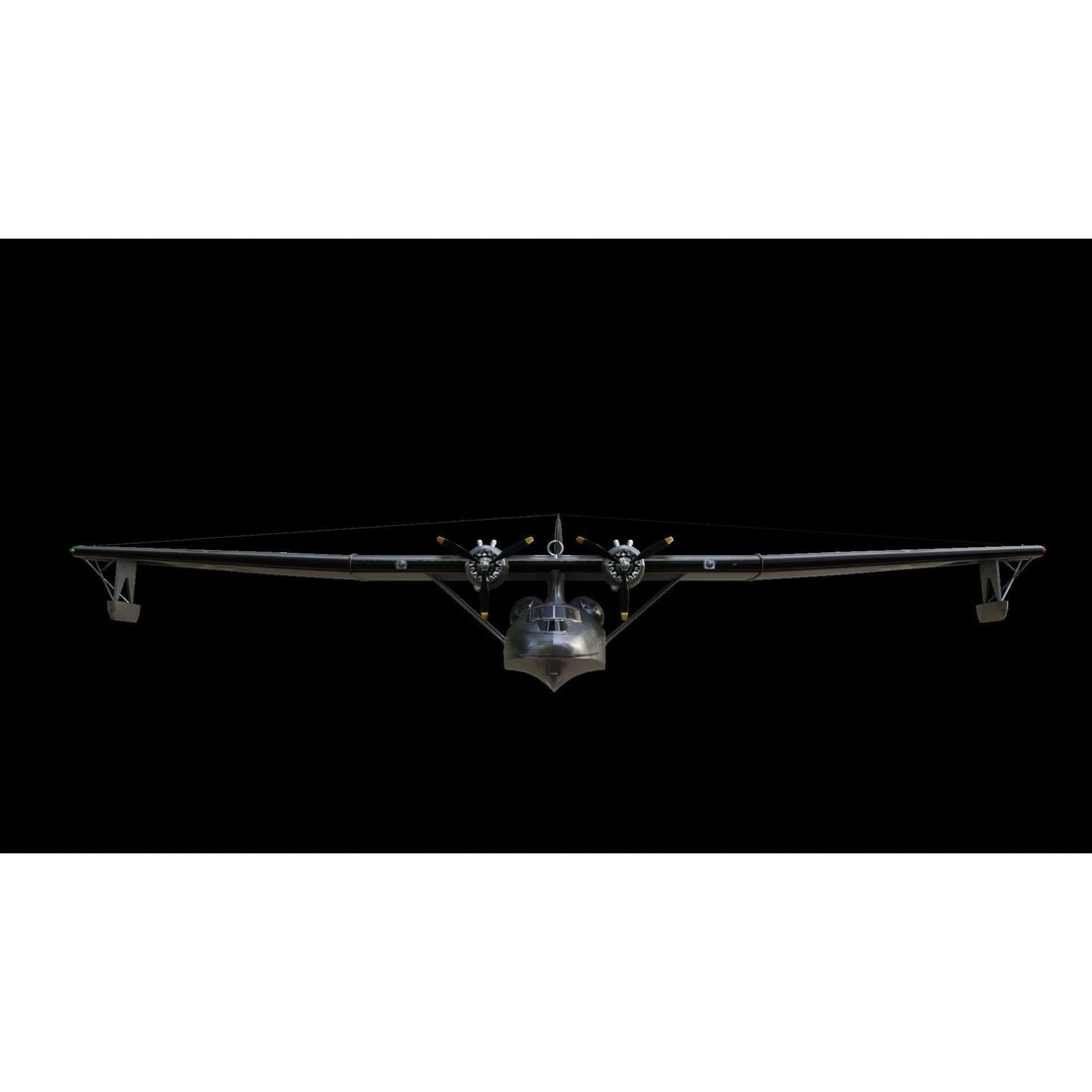 Consolidated PBY Catalina 3D Model – Low Poly Animated Aircraft, FBX - View 12