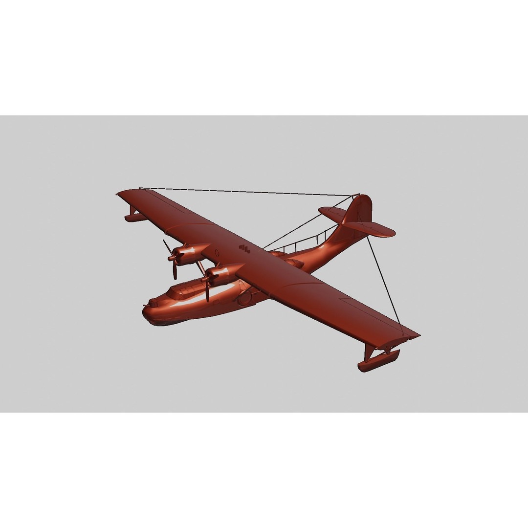 Consolidated PBY Catalina 3D Model – Low Poly Animated Aircraft, FBX - View 14