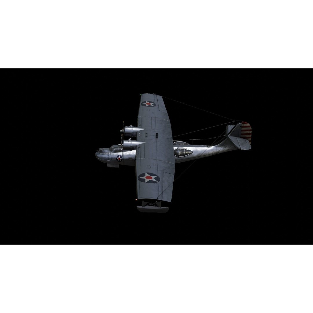 Consolidated PBY Catalina 3D Model – Low Poly Animated Aircraft, FBX - View 9