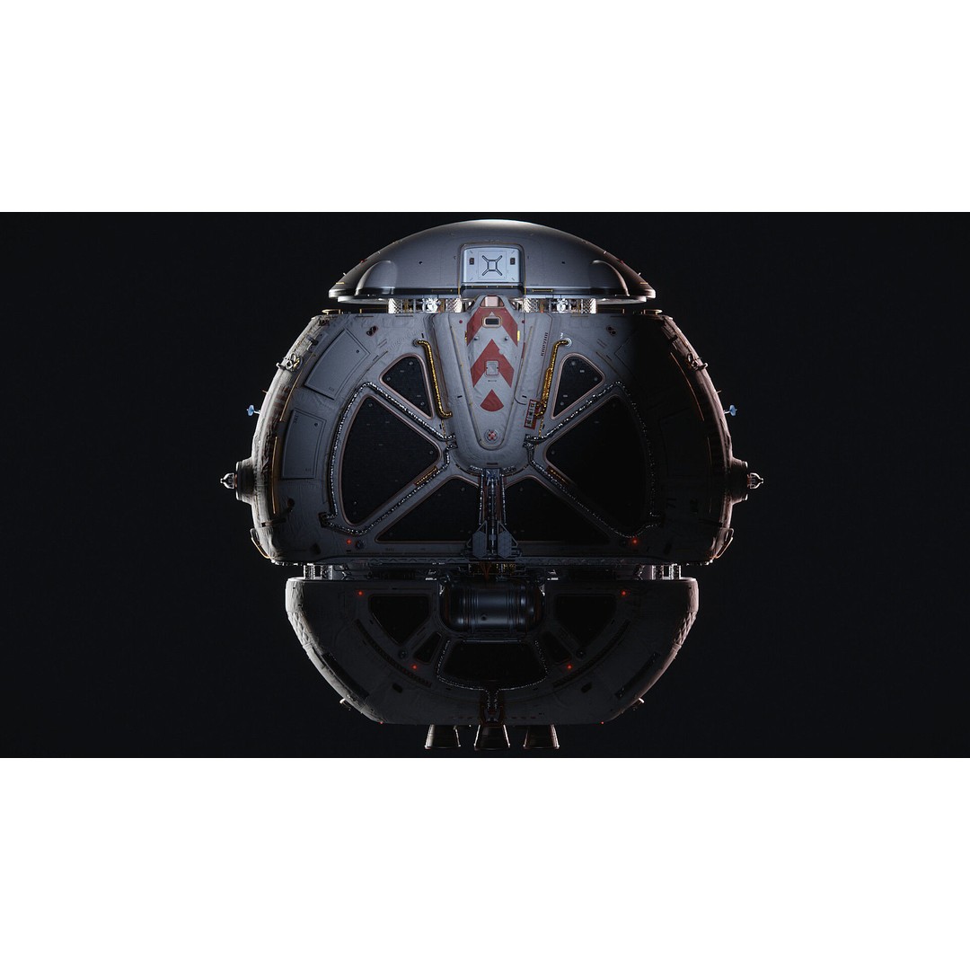 PROROK Spacecraft 3D Model – Futuristic Blender Project File - View 10