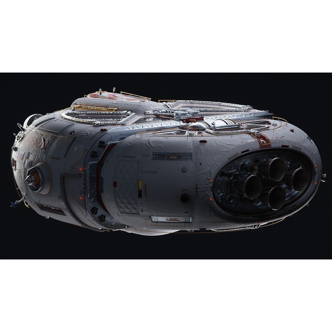 PROROK Spacecraft 3D Model – Futuristic Blender Project File - View 12
