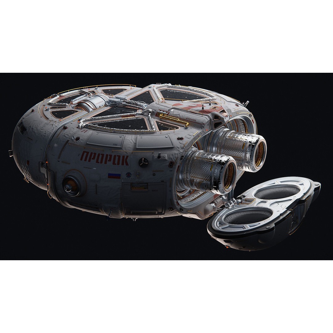 PROROK Spacecraft 3D Model – Futuristic Blender Project File - View 3