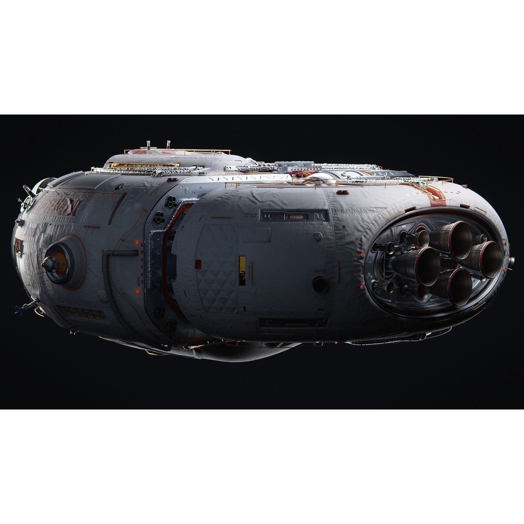 PROROK Spacecraft 3D Model – Futuristic Blender Project File - View 4