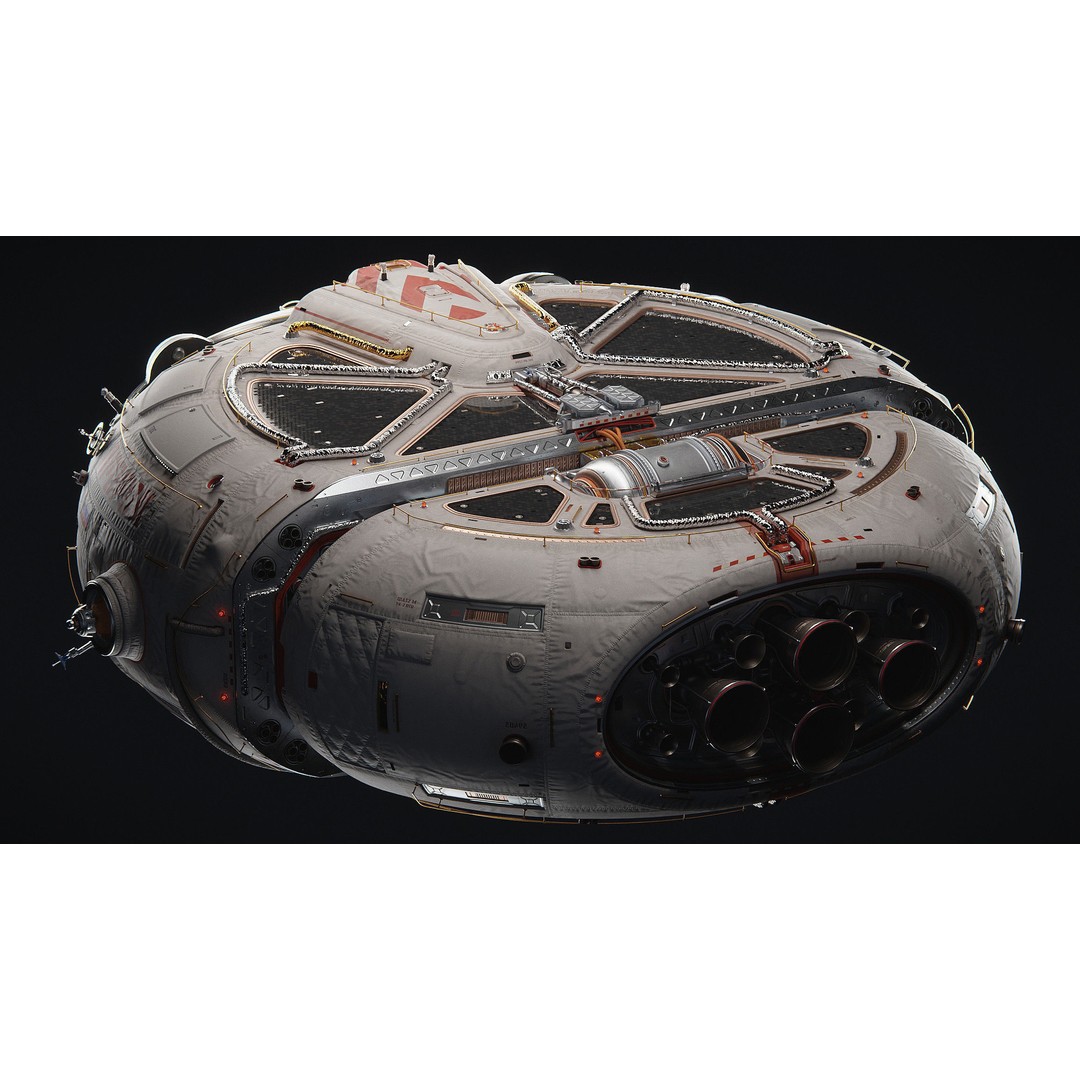PROROK Spacecraft 3D Model – Futuristic Blender Project File - View 5