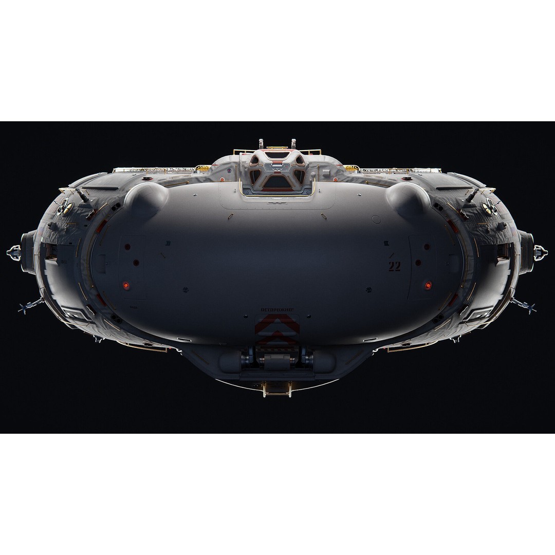 PROROK Spacecraft 3D Model – Futuristic Blender Project File - View 7