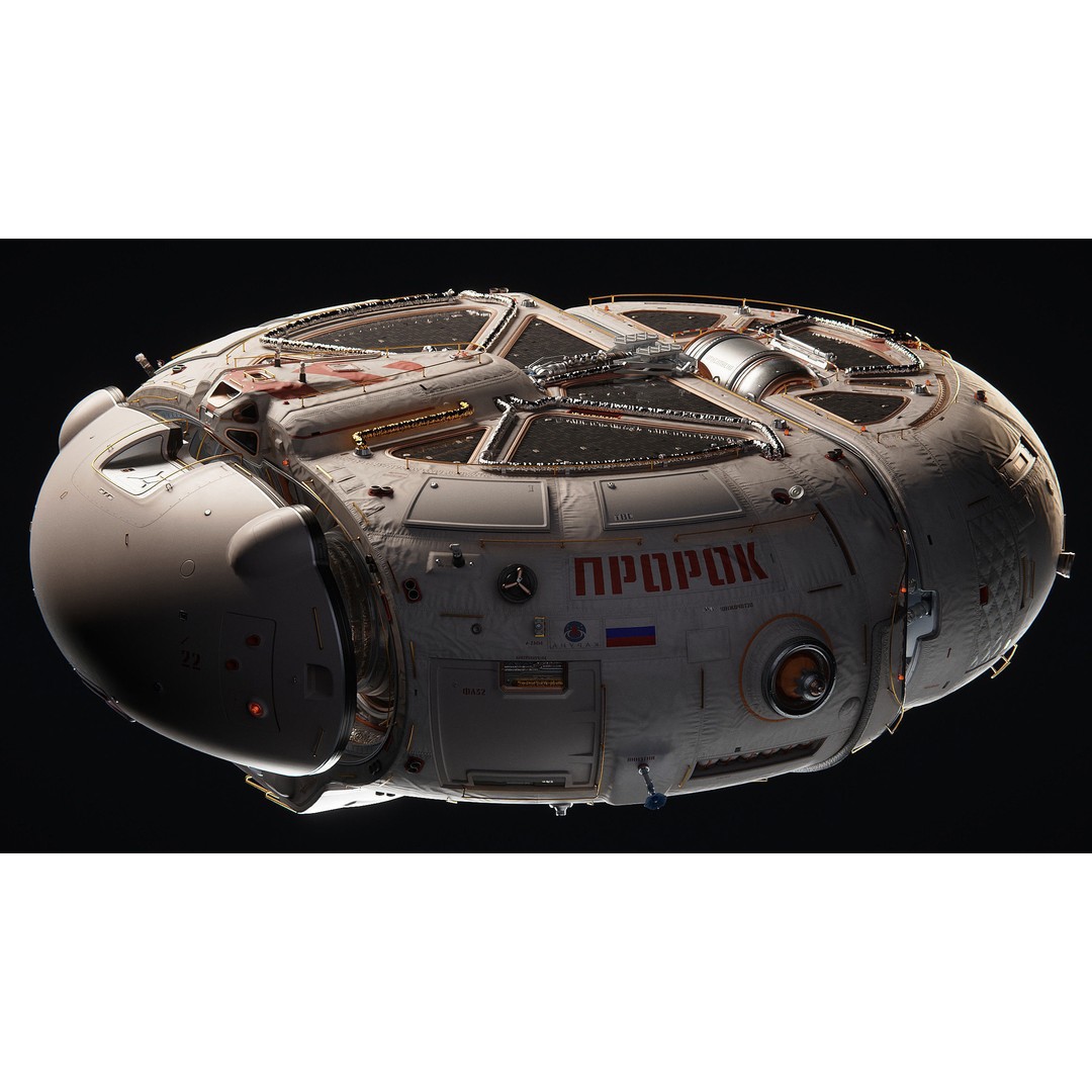 PROROK Spacecraft 3D Model – Futuristic Blender Project File - View 9